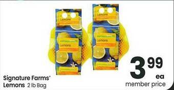 Albertsons Signature farms lemons offer