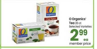 Albertsons O organics tea offer
