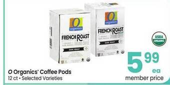 Albertsons O organics coffee pods offer