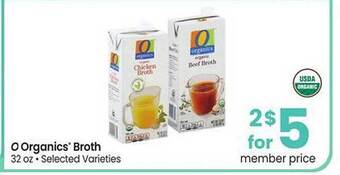 Albertsons O organics broth offer