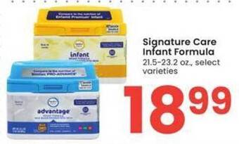 Albertsons Signature care infant formula offer