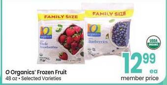 Albertsons O organics frozen fruit offer