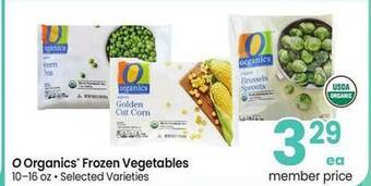 Albertsons O organics frozen vegetables offer