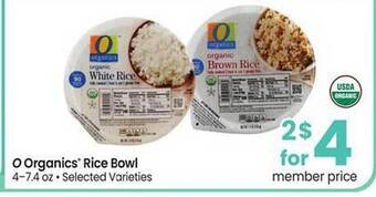 Albertsons O organics rice bowl offer
