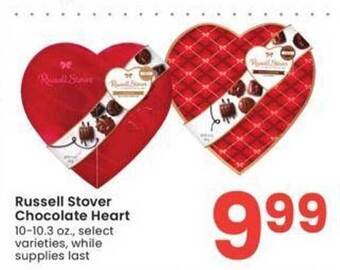 Albertsons Russell stover chocolate heart offer