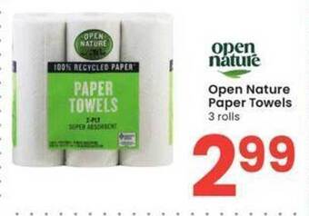 Albertsons Open nature paper towels offer
