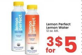 Albertsons Lemon perfect water offer