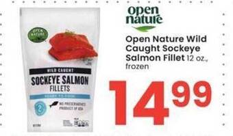 Albertsons Open nature wild caught sockeye salmon fillet offer
