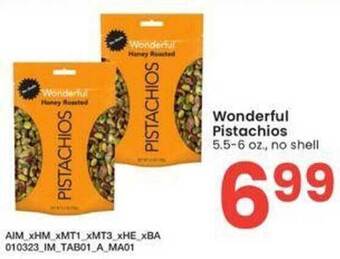 Albertsons Wonderful pistachios offer