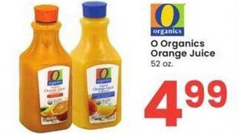 Albertsons O organics orange juice offer