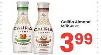 Albertsons Califia almond milk offer