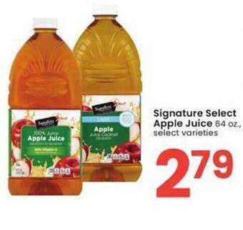 Albertsons Signature select apple juice offer