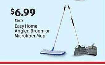 Aldi Easy home angled broom or microfiber mop offer
