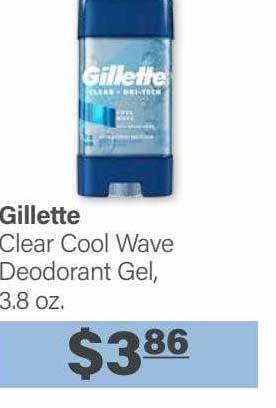 Commissary Gillette clear cool wave deodorant gel offer