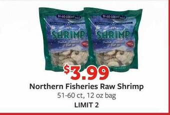 Fareway Northern fisheries raw shrimp offer