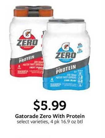 Fareway Gatorade zero with protein offer