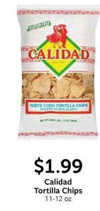Fareway Calidad tortilla chips offer