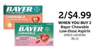 Fareway Bayer chewable low-dose aspirin offer