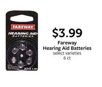 Fareway Fareway hearing aid batteries offer