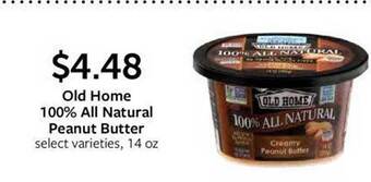 Fareway Old home 100% natural peanut butter offer