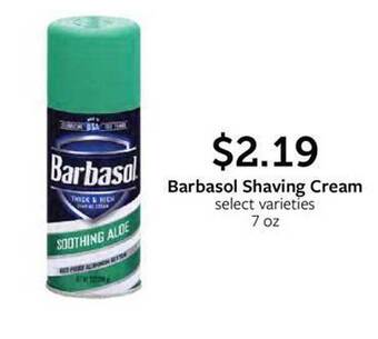 Fareway Barbasol shaving cream offer