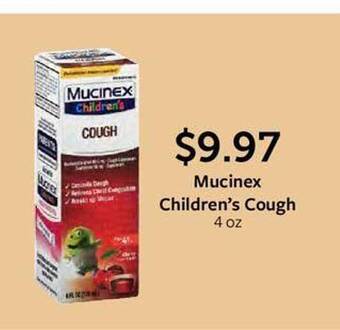 Fareway Mucinex children's cough offer