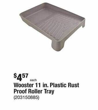 The Home Depot Wooster plastic rust proof roller tray offer