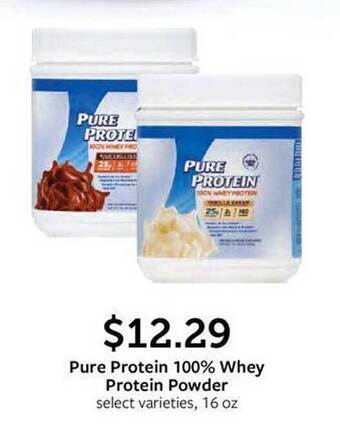 Fareway Pure protein 100% whey protein powder offer