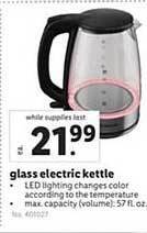 Lidl Glass electric kettle offer