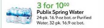 Publix Spring water offer
