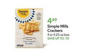 Publix Simple mills crackers offer