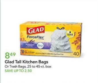 Publix Glad tall kitchen bags offer