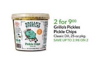 Publix Grillo's pickles pickle chips offer