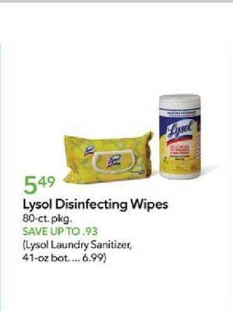 Publix Lysol disinfecting wipes offer