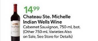 Publix Château ste michelle indian wells wine offer