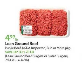 Publix Lean ground beef offer