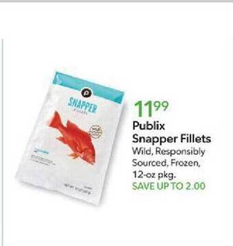 Publix Publix snapper fillets offer