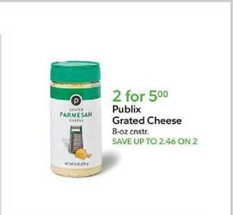 Publix Publix grated cheese offer
