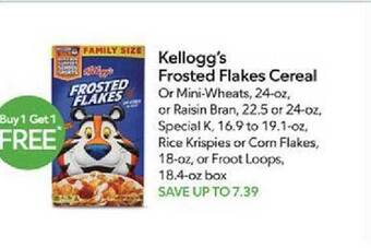 Publix Kellogg's frosted flakes cereal offer