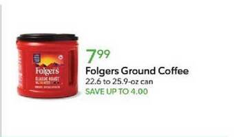Publix Folgers ground coffee offer
