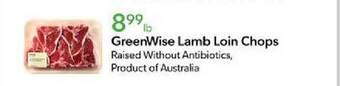 Publix Greenwise lamb loin chops offer