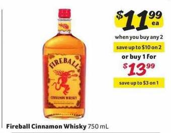 Winn Dixie Fireball cinnamon whisky offer