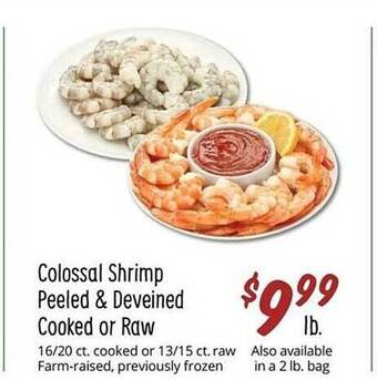 Sprouts Farmers Market Colossal shrimp peeled & deveined cooked or raw offer