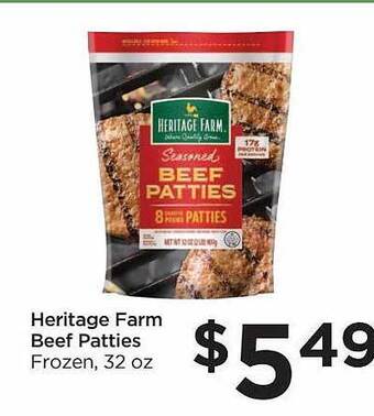 Food 4 Less Heritage farm beef patties offer