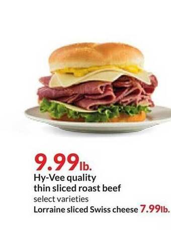 Hy-Vee Hy-vee quality thin sliced roast beef offer
