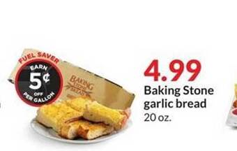 Hy-Vee Baking stone garlic bread offer