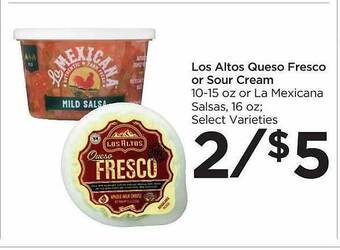 Food 4 Less Los altos queso fresco or sour cream offer