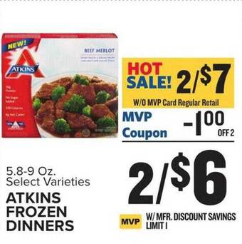 Food Lion Atkins frozen dinners offer