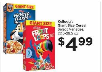Food 4 Less Kellogg's giant size cereal offer