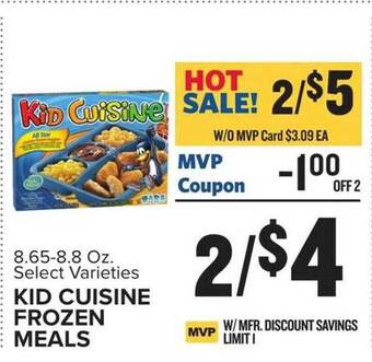 Food Lion Kid cuisine frozen meals offer